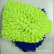 Microfiber Auto Cleaning Chenille Car Mitt Glove Eco-Friendly microfibra tela chenille coche guante